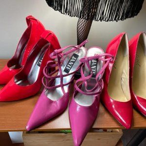 Lot of 3 PAIRS 5" Heel Fetish Pumps Adult Shoes Heels, Highest Heel & Jante Y2K
